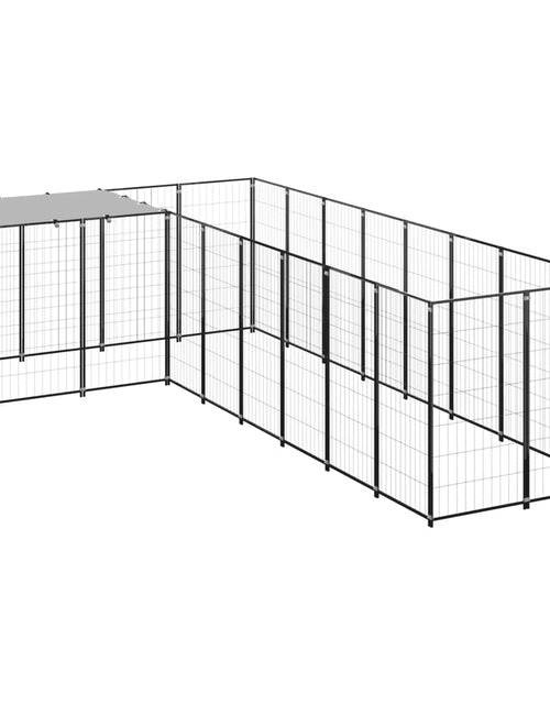 Încărcați imaginea în vizualizatorul Galerie, Padoc pentru câini, negru, 6,05 m², oțel - Lando
