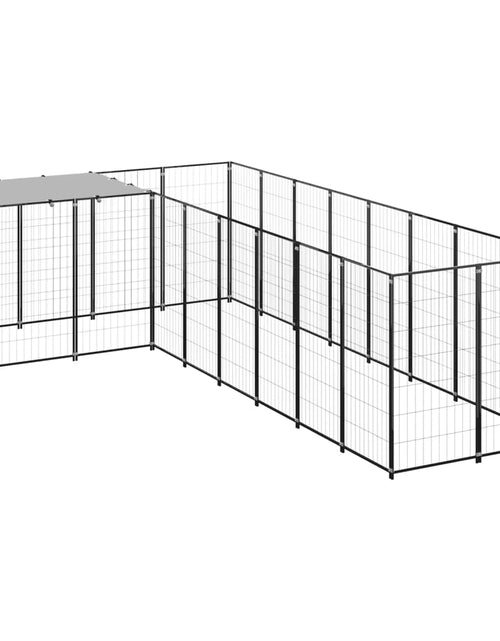 Загрузите изображение в средство просмотра галереи, Padoc pentru câini, negru, 6,05 m², oțel - Lando
