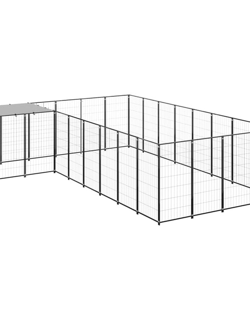 Загрузите изображение в средство просмотра галереи, Padoc pentru câini, negru, 10,89 m², oțel - Lando
