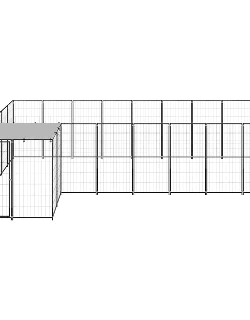 Загрузите изображение в средство просмотра галереи, Padoc pentru câini, negru, 10,89 m², oțel - Lando
