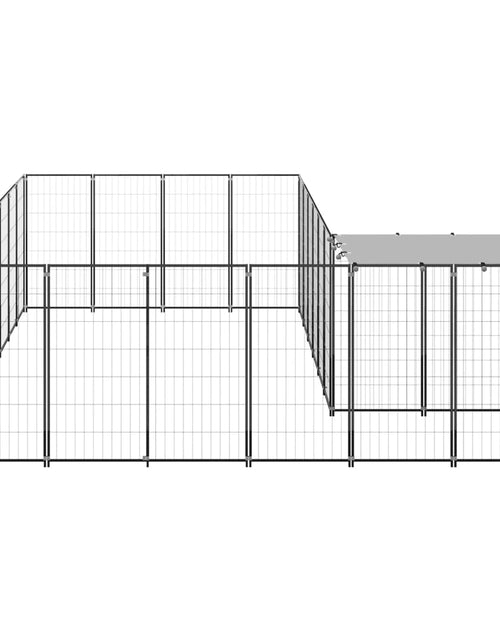 Încărcați imaginea în vizualizatorul Galerie, Padoc pentru câini, negru, 10,89 m², oțel - Lando
