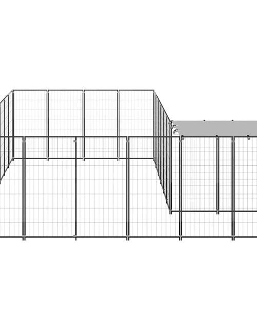 Загрузите изображение в средство просмотра галереи, Padoc pentru câini, negru, 10,89 m², oțel - Lando
