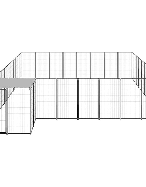 Загрузите изображение в средство просмотра галереи, Padoc pentru câini, negru, 25,41 m², oțel - Lando
