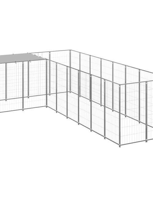 Загрузите изображение в средство просмотра галереи, Padoc pentru câini, argintiu, 6,05 m², oțel - Lando
