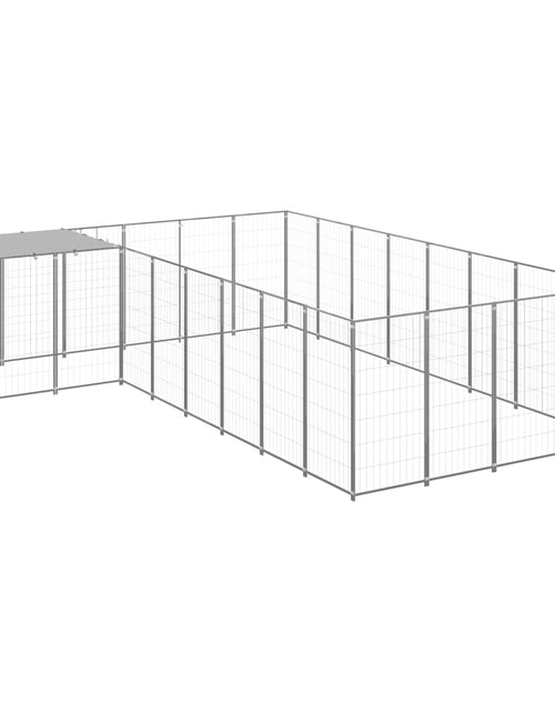 Загрузите изображение в средство просмотра галереи, Padoc pentru câini, argintiu, 10,89 m², oțel - Lando
