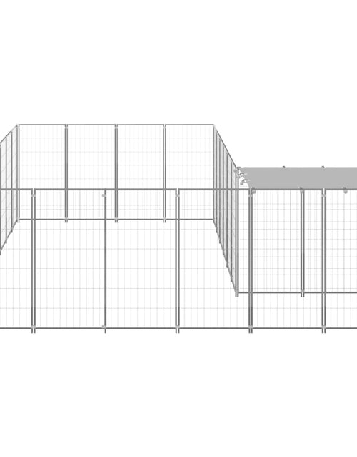 Încărcați imaginea în vizualizatorul Galerie, Padoc pentru câini, argintiu, 10,89 m², oțel - Lando
