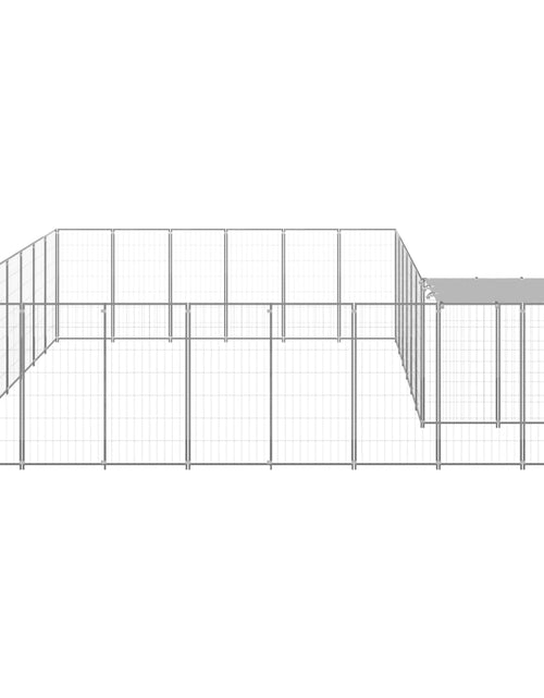 Încărcați imaginea în vizualizatorul Galerie, Padoc pentru câini, argintiu, 15,73 m², oțel - Lando
