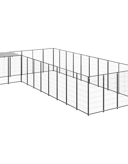 Загрузите изображение в средство просмотра галереи, Padoc pentru câini, negru, 13,31 m², oțel - Lando
