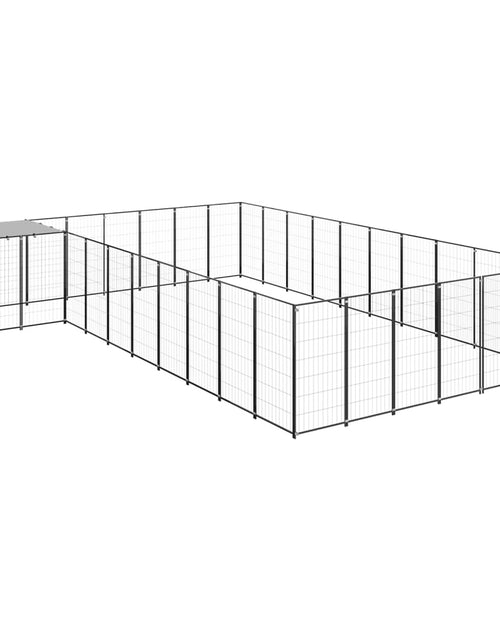 Încărcați imaginea în vizualizatorul Galerie, Padoc pentru câini, negru, 19,36 m², oțel - Lando
