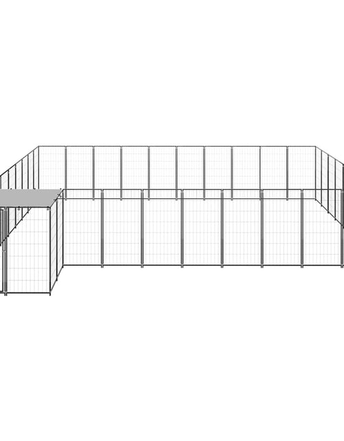 Încărcați imaginea în vizualizatorul Galerie, Padoc pentru câini, negru, 25,41 m², oțel - Lando
