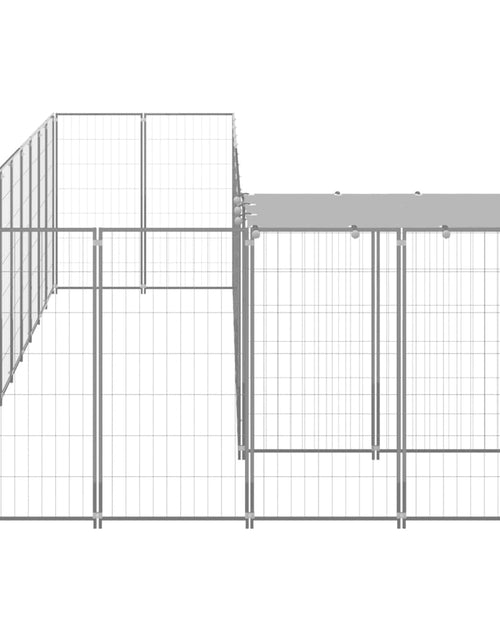 Загрузите изображение в средство просмотра галереи, Padoc pentru câini, argintiu, 7,26 m², oțel - Lando
