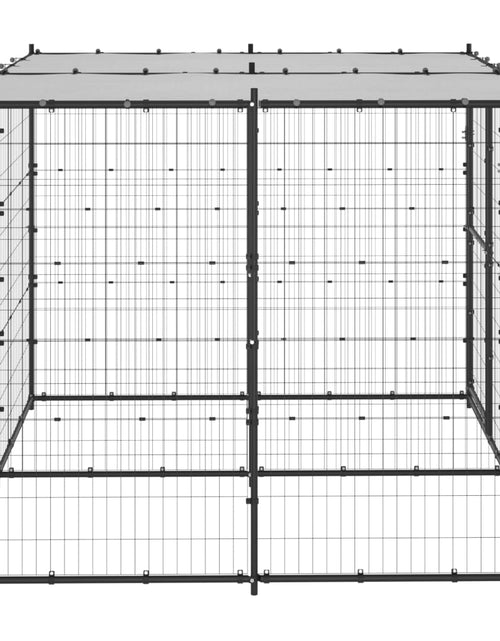 Încărcați imaginea în vizualizatorul Galerie, Padoc pentru câini de exterior cu acoperiș, 4,84 m², oțel - Lando
