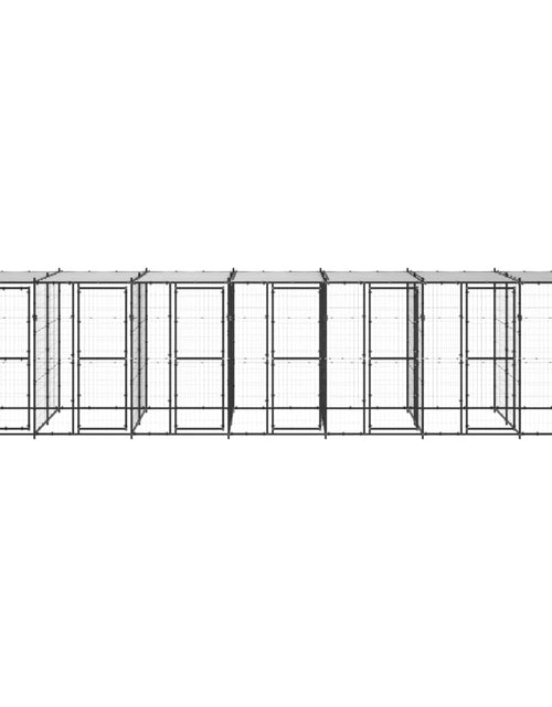 Încărcați imaginea în vizualizatorul Galerie, Padoc pentru câini de exterior cu acoperiș, 16,94 m², oțel - Lando
