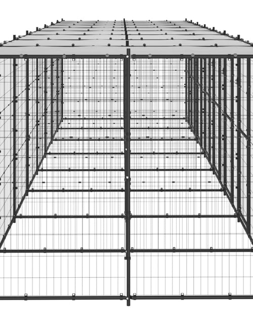 Încărcați imaginea în vizualizatorul Galerie, Padoc pentru câini de exterior cu acoperiș, 19,36 m², oțel - Lando
