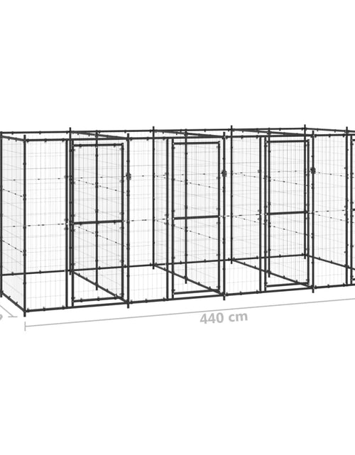 Încărcați imaginea în vizualizatorul Galerie, Padoc pentru câini de exterior, 9,68 m², oțel - Lando
