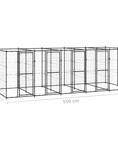 Загрузите изображение в средство просмотра галереи, Padoc pentru câini de exterior, 12,1 m², oțel - Lando
