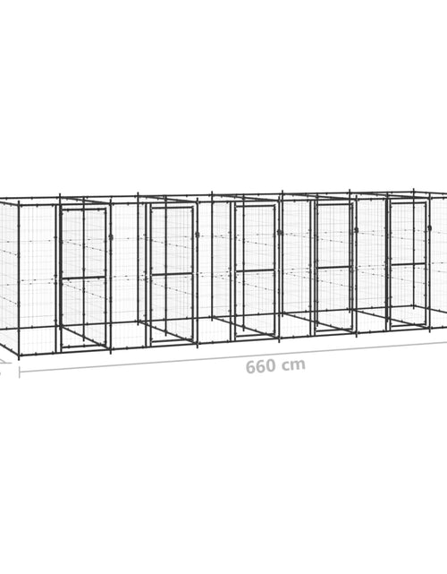 Încărcați imaginea în vizualizatorul Galerie, Padoc pentru câini de exterior, 14,52 m², oțel - Lando
