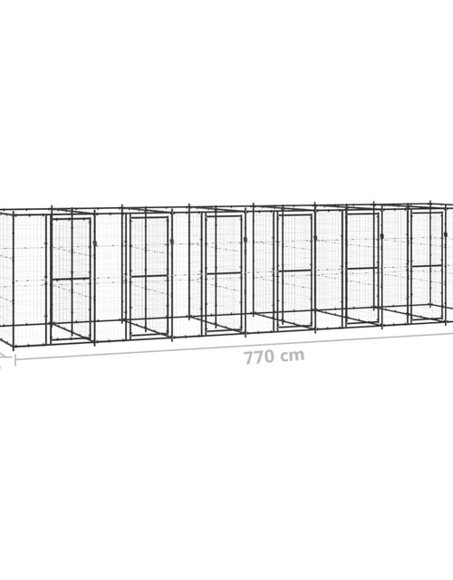 Încărcați imaginea în vizualizatorul Galerie, Padoc pentru câini de exterior, 16,94 m², oțel - Lando
