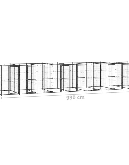 Загрузите изображение в средство просмотра галереи, Padoc pentru câini de exterior, 21,78 m², oțel - Lando
