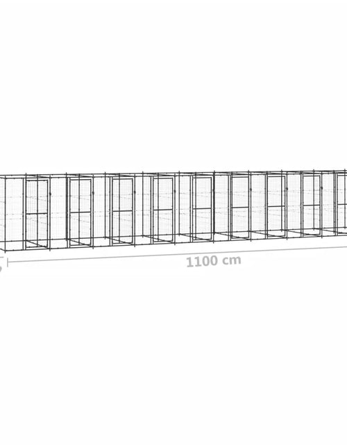 Загрузите изображение в средство просмотра галереи, Padoc pentru câini de exterior, 24,2 m², oțel - Lando
