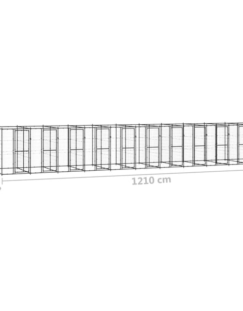 Загрузите изображение в средство просмотра галереи, Padoc pentru câini de exterior, 26,62 m², oțel - Lando
