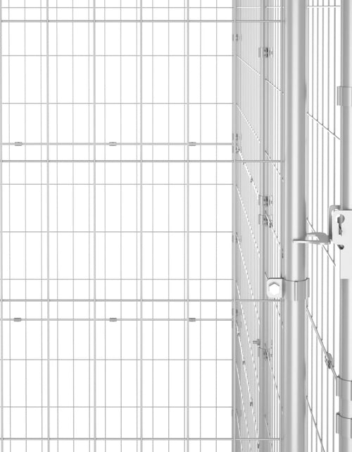 Încărcați imaginea în vizualizatorul Galerie, Padoc câini de exterior cu acoperiș, 9,68 m², oțel galvanizat - Lando
