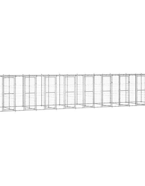 Загрузите изображение в средство просмотра галереи, Padoc câini de exterior cu acoperiș, 21,78 m², oțel galvanizat - Lando

