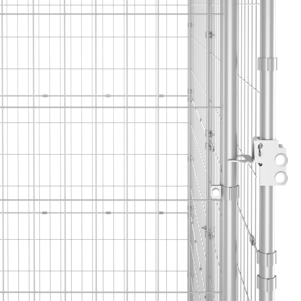 Padoc câini de exterior cu acoperiș, 21,78 m², oțel galvanizat - Lando