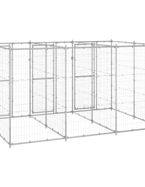 Încărcați imaginea în vizualizatorul Galerie, Padoc pentru câini de exterior, 7,26 m², oțel galvanizat - Lando
