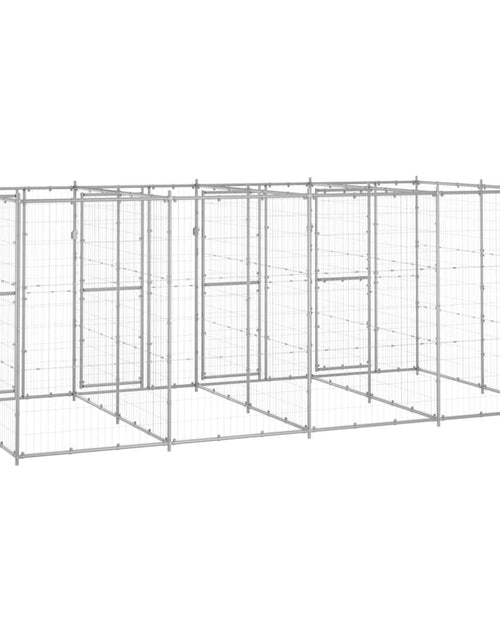 Загрузите изображение в средство просмотра галереи, Padoc pentru câini de exterior, 9,68 m², oțel galvanizat - Lando
