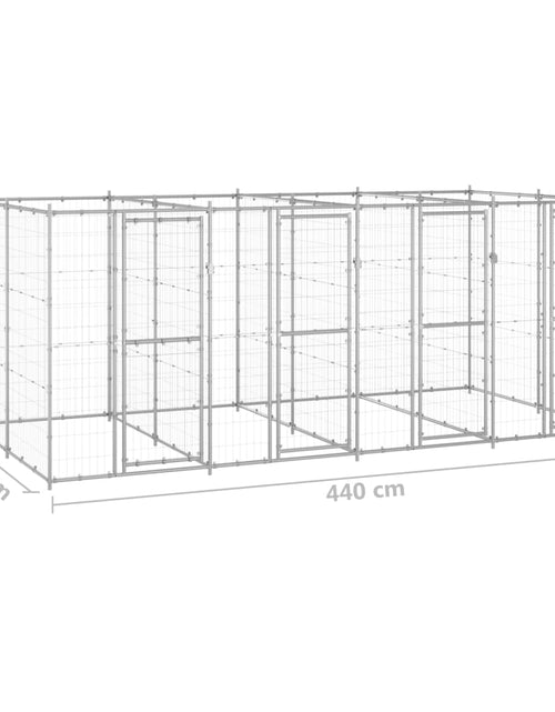 Încărcați imaginea în vizualizatorul Galerie, Padoc pentru câini de exterior, 9,68 m², oțel galvanizat - Lando
