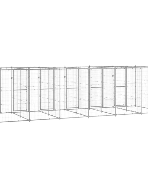 Загрузите изображение в средство просмотра галереи, Padoc pentru câini de exterior, 14,52 m², oțel galvanizat - Lando
