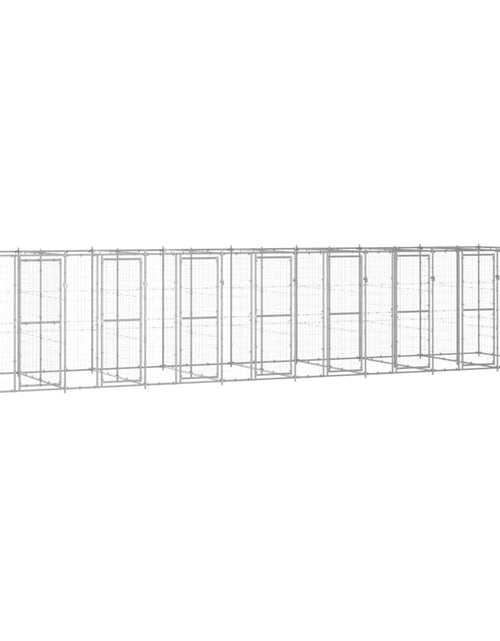 Загрузите изображение в средство просмотра галереи, Padoc pentru câini de exterior, 19,36 m², oțel galvanizat - Lando
