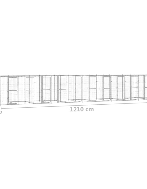 Загрузите изображение в средство просмотра галереи, Padoc pentru câini de exterior, 26,62 m², oțel galvanizat - Lando
