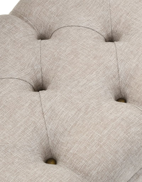 Încărcați imaginea în vizualizatorul Galerie, Bancă de depozitare cu spătar, crem, 110 cm, material textil - Lando
