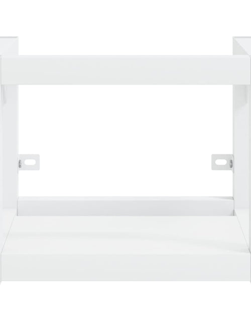 Загрузите изображение в средство просмотра галереи, Cadru chiuvetă de baie pentru perete, alb, 40x38x31 cm, fier Lando - Lando
