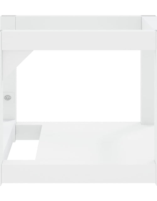Încărcați imaginea în vizualizatorul Galerie, Cadru chiuvetă de baie pentru perete, alb, 40x38x31 cm, fier Lando - Lando
