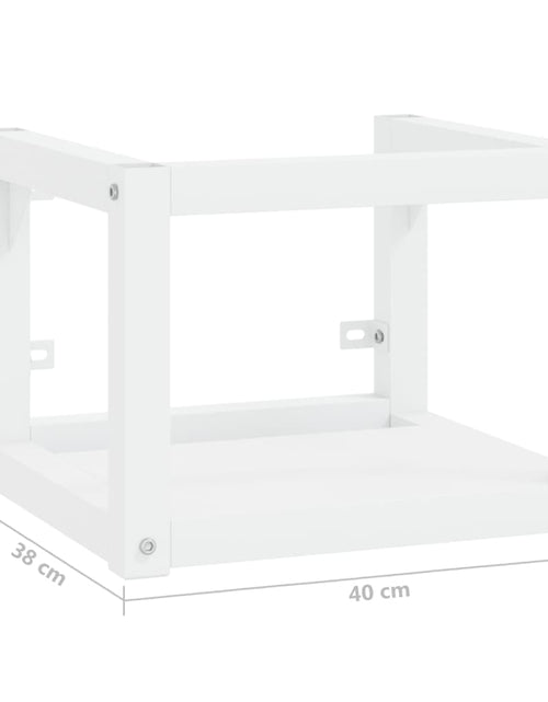 Загрузите изображение в средство просмотра галереи, Cadru chiuvetă de baie pentru perete, alb, 40x38x31 cm, fier Lando - Lando
