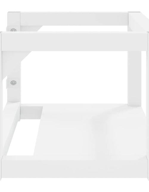 Încărcați imaginea în vizualizatorul Galerie, Cadru chiuvetă de baie pentru perete, alb, 59x38x31 cm, fier Lando - Lando
