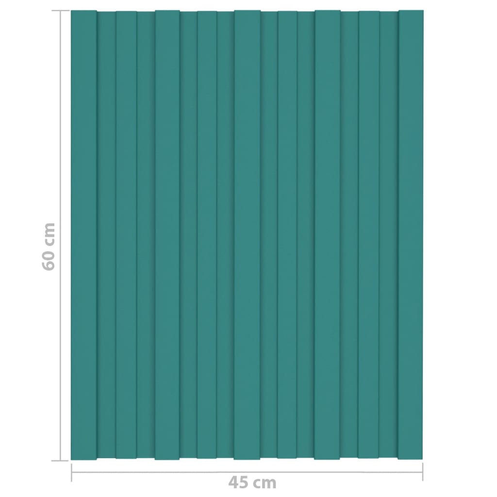 Panouri pentru acoperiș 36 buc. verde 60x45 cm oțel galvanizat Lando - Lando