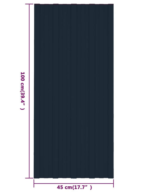 Загрузите изображение в средство просмотра галереи, Panouri acoperiș 36 buc. antracit 100x45 cm oțel galvanizat - Lando
