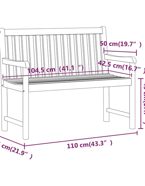 Încărcați imaginea în vizualizatorul Galerie, Bancă de grădină, 110 cm, lemn masiv acacia - Lando
