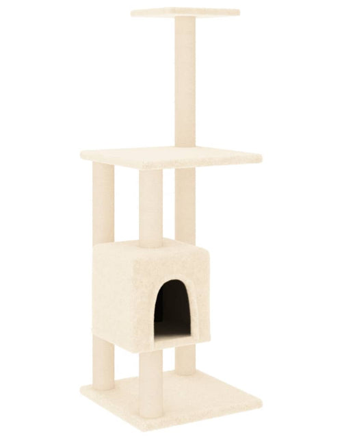 Încărcați imaginea în vizualizatorul Galerie, Ansamblu pisici cu stâlpi din funie de sisal, crem, 104 cm Lando - Lando
