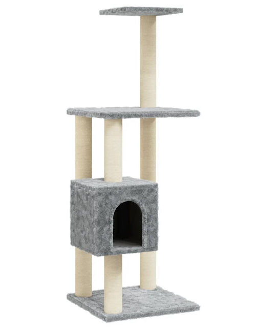 Încărcați imaginea în vizualizatorul Galerie, Ansamblu pisici, stâlpi din funie sisal, gri deschis, 104 cm Lando - Lando
