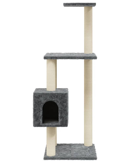 Загрузите изображение в средство просмотра галереи, Ansamblu pisici cu stâlpi din funie de sisal, gri închis 104 cm Lando - Lando
