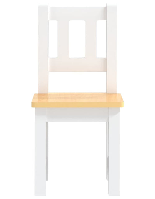 Încărcați imaginea în vizualizatorul Galerie, Set masă&amp;scaune pentru copii, 3 piese, alb și bej, MDF Lando - Lando
