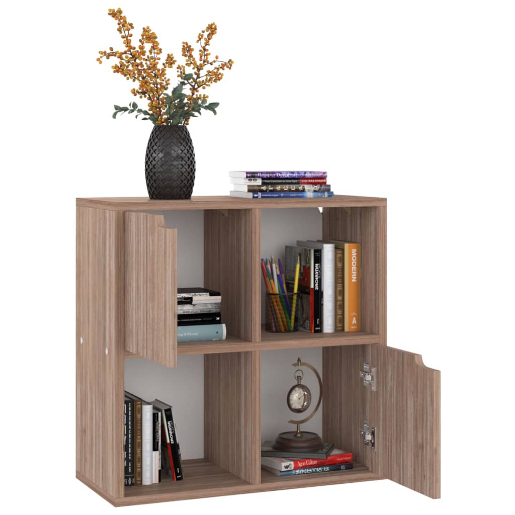Bibliotecă, stejar sonoma, gri, 60x27,5x59,5 cm, lemn prelucrat - Lando