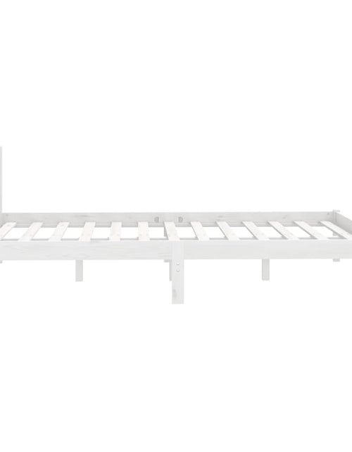 Încărcați imaginea în vizualizatorul Galerie, Cadru de pat, alb, 140x190 cm, lemn de pin masiv - Lando
