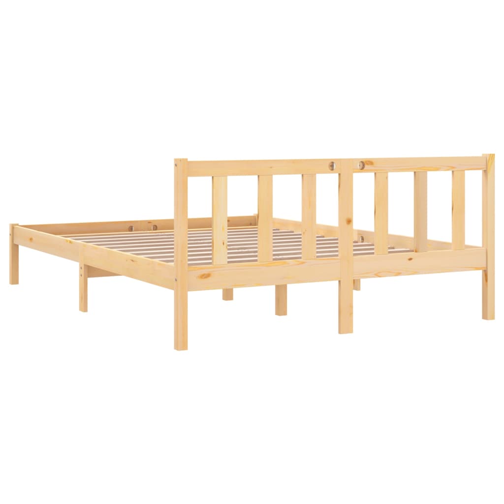 Cadru de pat, 140x200 cm, lemn masiv de pin - Lando