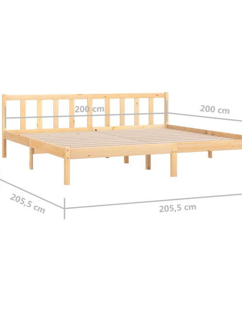 Загрузите изображение в средство просмотра галереи, Cadru de pat, 200x200 cm, lemn masiv de pin - Lando

